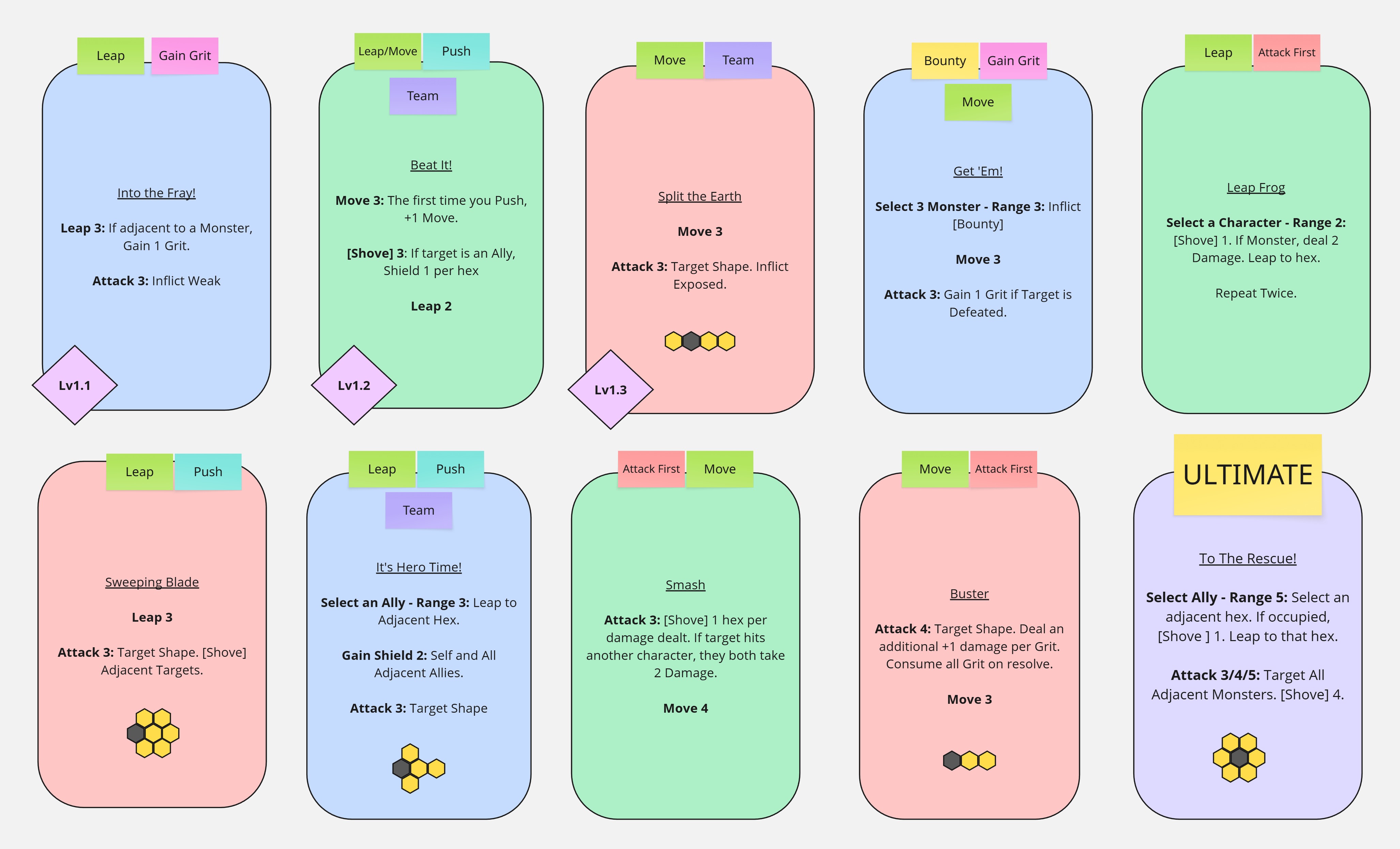 Spell cards reference